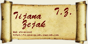 Tijana Zejak vizit kartica